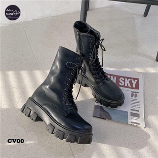 Giày bốt nữ cổ vừa 20cm đế 5cm - cv00