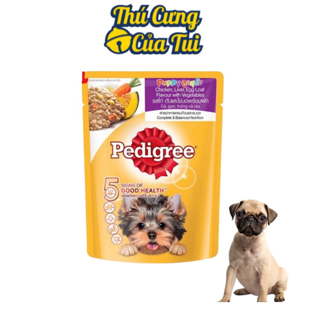 Pate Thức Ăn Mềm Cho Chó Con Pedigree Gói 80g - Thú Cưng Của Tui