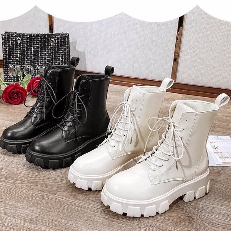 Giày boot đế không độn đế cao 6cm