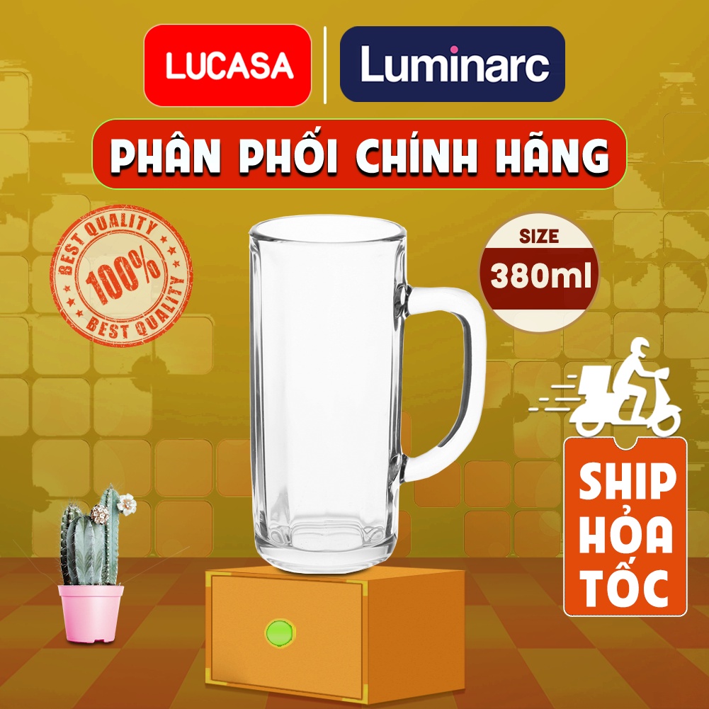 Ly Bia Thủy Tinh Luminarc Mindel 380ml - 1 Ly | Phân Phối Chính Hãng