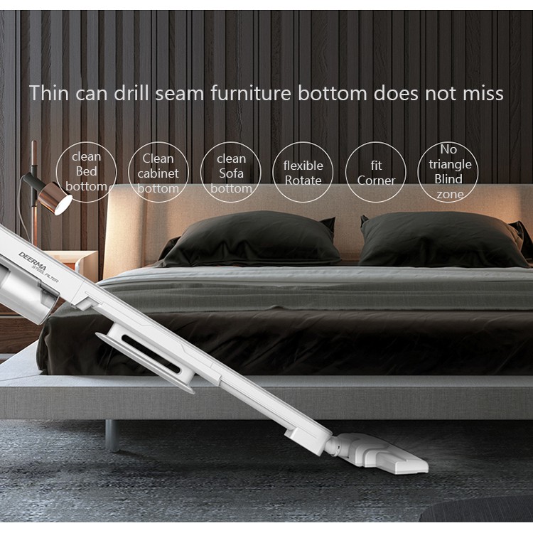 Máy hút bụi cầm tay có dây Deerma DX700 - Công suất 600W, lực hút 15.000 PA mạnh mẽ, tiện lợi