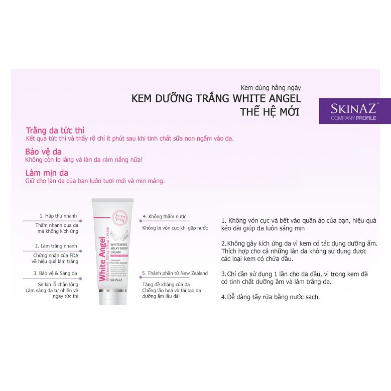 Kem White Angel Skinaz Hàn Quốc dưỡng trắng da
