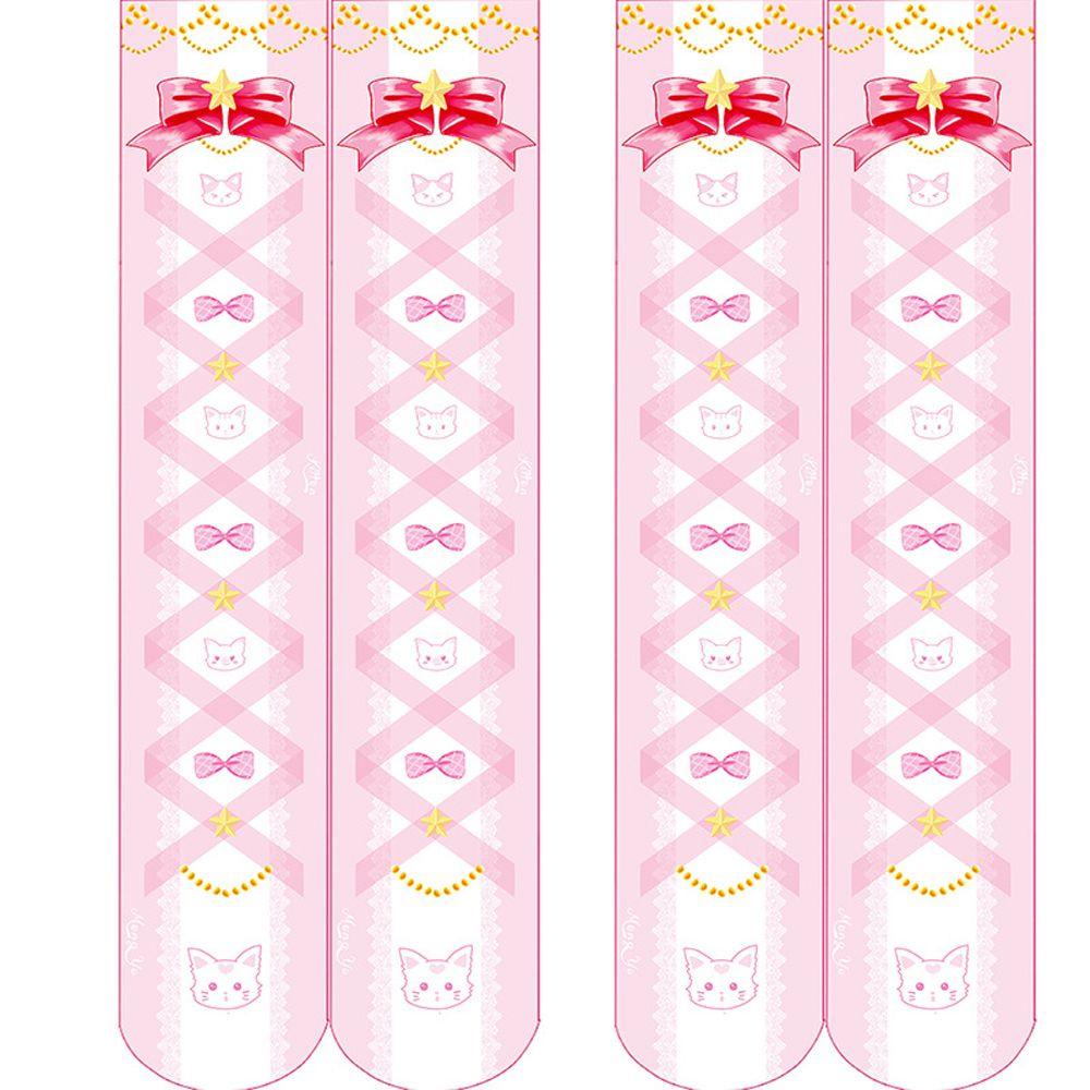 NICKOLAS Tất Dài Ngang Đùi In Họa Tiết Hoạt Hình Phong Cách Lolita