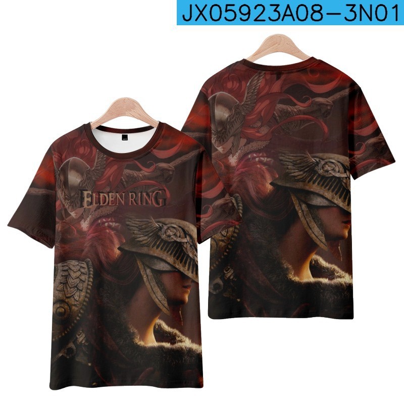 Áo Thun Cổ Tròn In Hình Jason Elden Ring Thời Trang Unisex Mùa Hè Dễ Phối Đồ