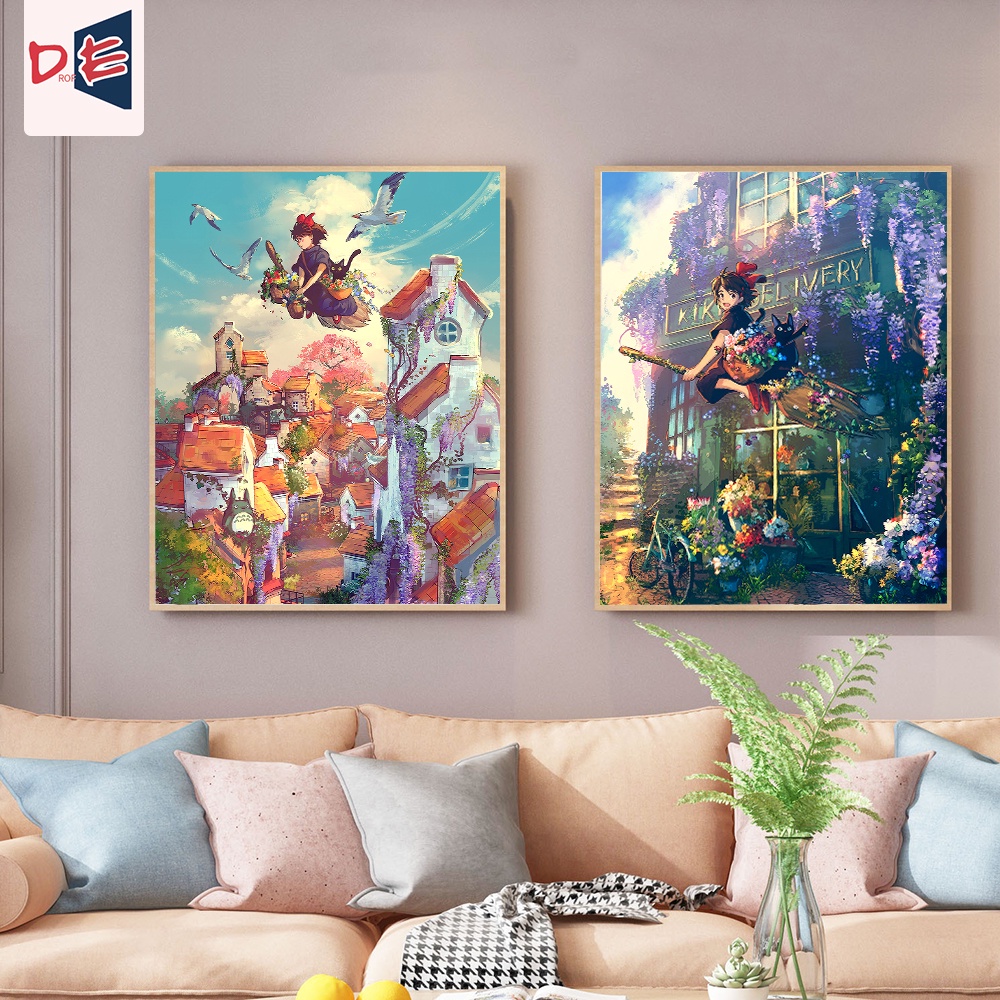 DROFE Tranh Vẽ Hình Hoạt Hình Cho Trang Trí Nhà Cửa 40x50cm/20x30cm
