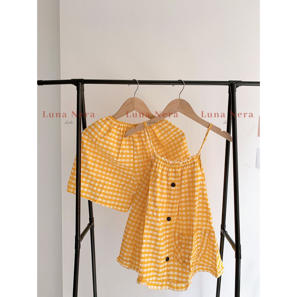 [TẶNG GƯƠNG CẦM TAY] Set đồ ngủ 2 dây áo viền bèo có túi | Ảnh thật 100% ♡ | BigBuy360 - bigbuy360.vn