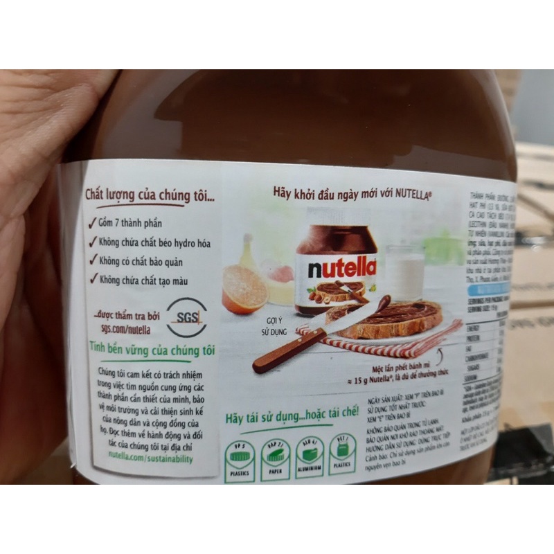 Bơ hạt phỉ phết Cacao Nutella 200g