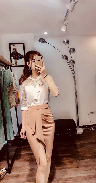 CHÂN VÁY BÈO CHÉO XẾP XẺ TRƯỚC ( ảnh thật trải thảm) | BigBuy360 - bigbuy360.vn