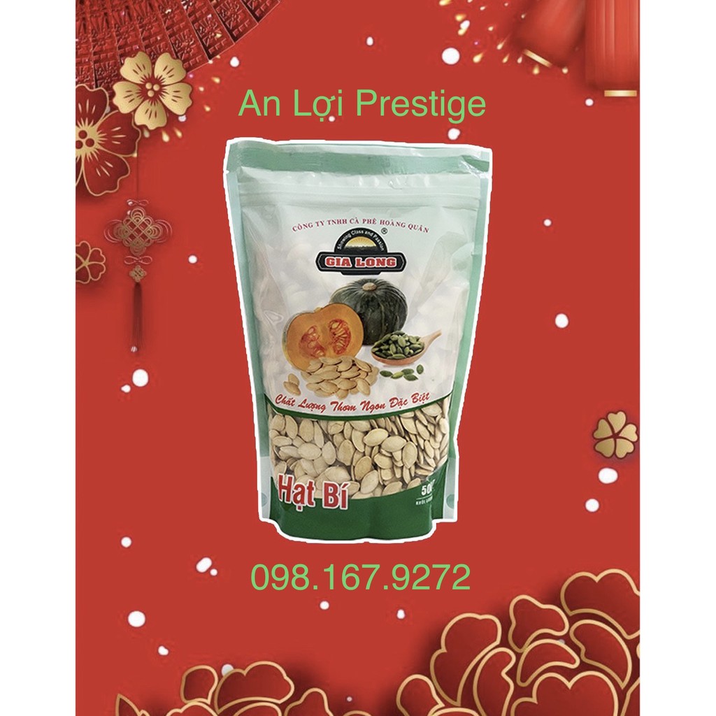 HẠT DƯA / BÍ / HƯỚNG DƯƠNG hiệu Gia Long túi 500g  loại đặc biệt