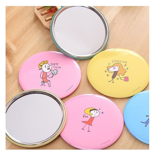 Gương mini dễ thương Hàn Quốc - Gương trang điểm mini siêu cute cầm tay bỏ túi tiện lợi