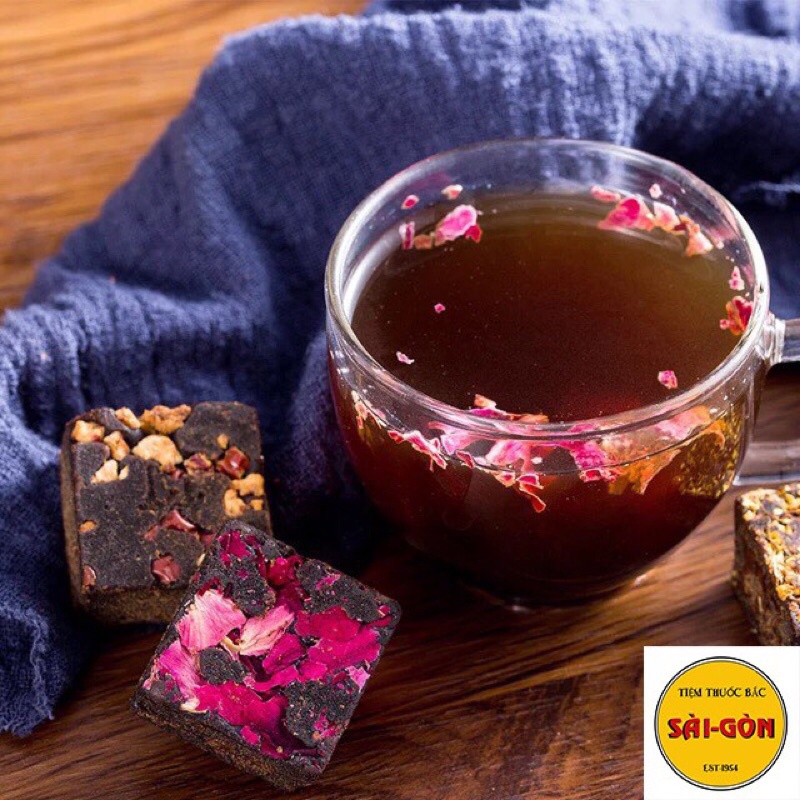 Combo 10 viên trà đường đen, đường phèn mix đủ vị Tặng kèm trà táo đỏ