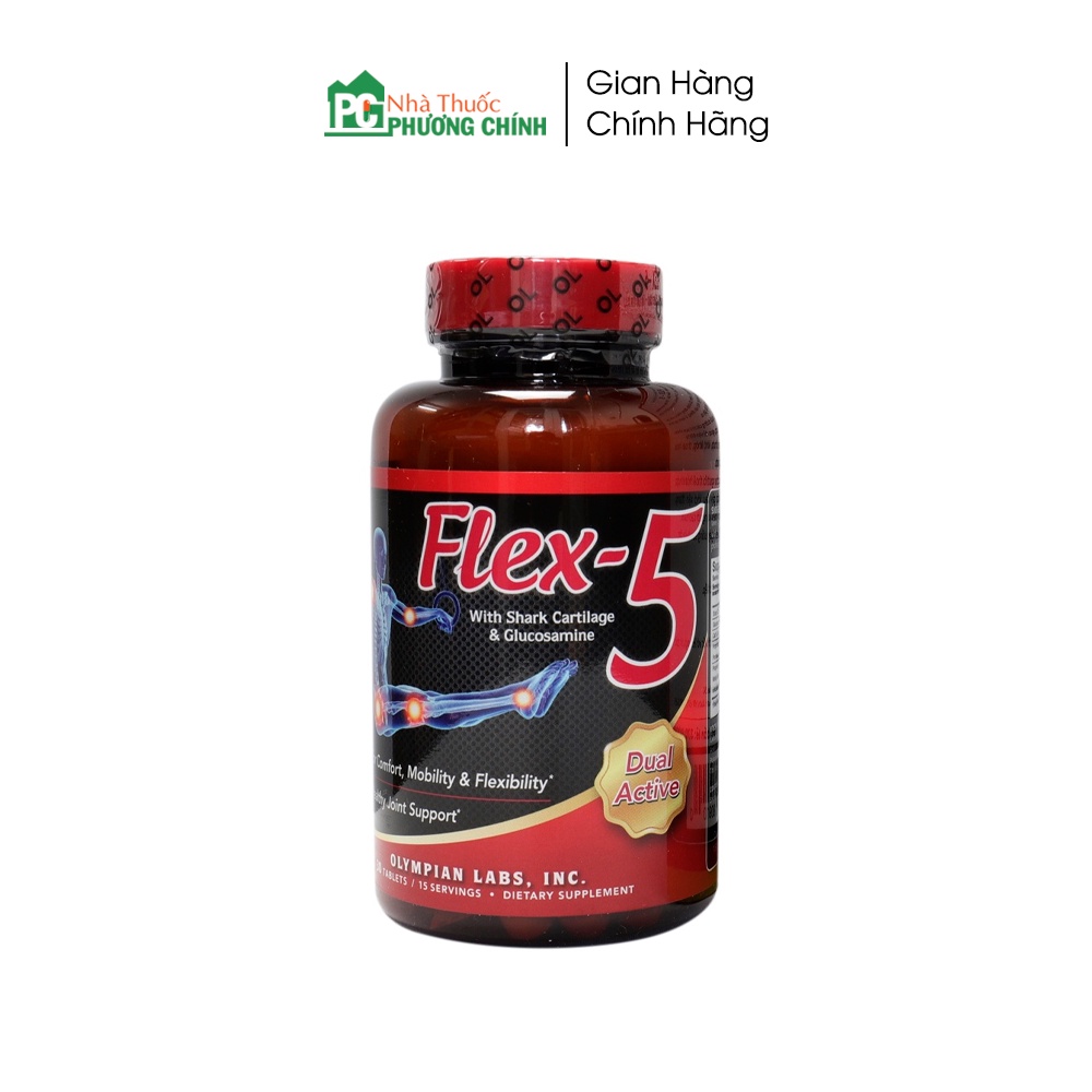 Viên Uống Glucosamin Và Sụn Cá Mập Của Mỹ Flex-5 Olympian Labs - Hỗ Trợ Giảm Đau, Tái Tạo Sụn Khớp