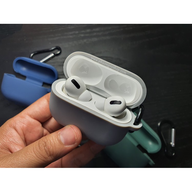 Case airpod | case airpod 2 | case airpod pro loại có móc treo, chất silicon nhiều màu chống va đập