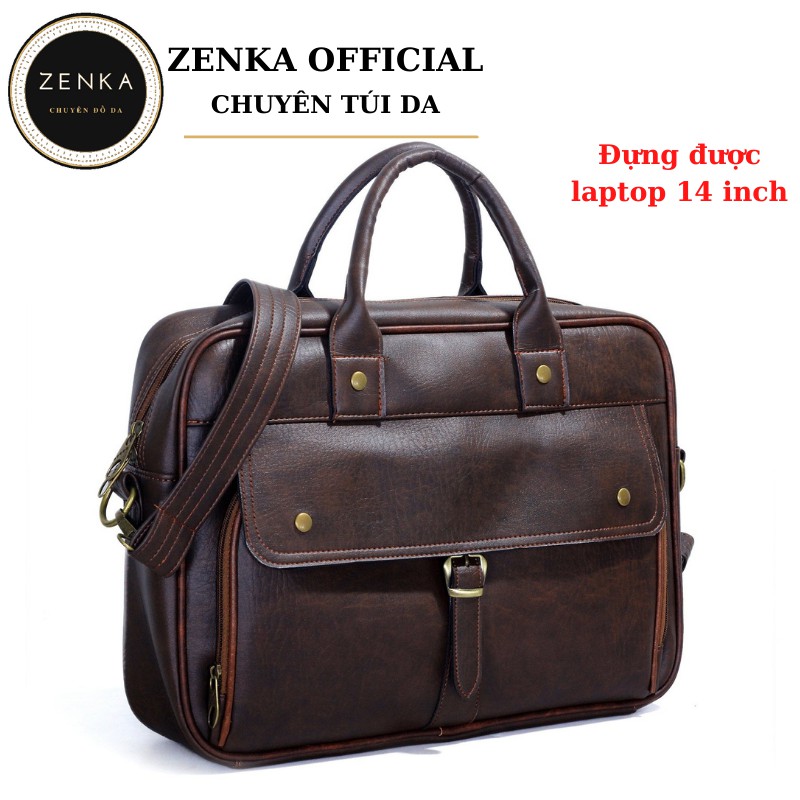 Túi xách công sở, cặp da đựng laptop Zenka nhiều ngăn sang trọng và lịch lãm