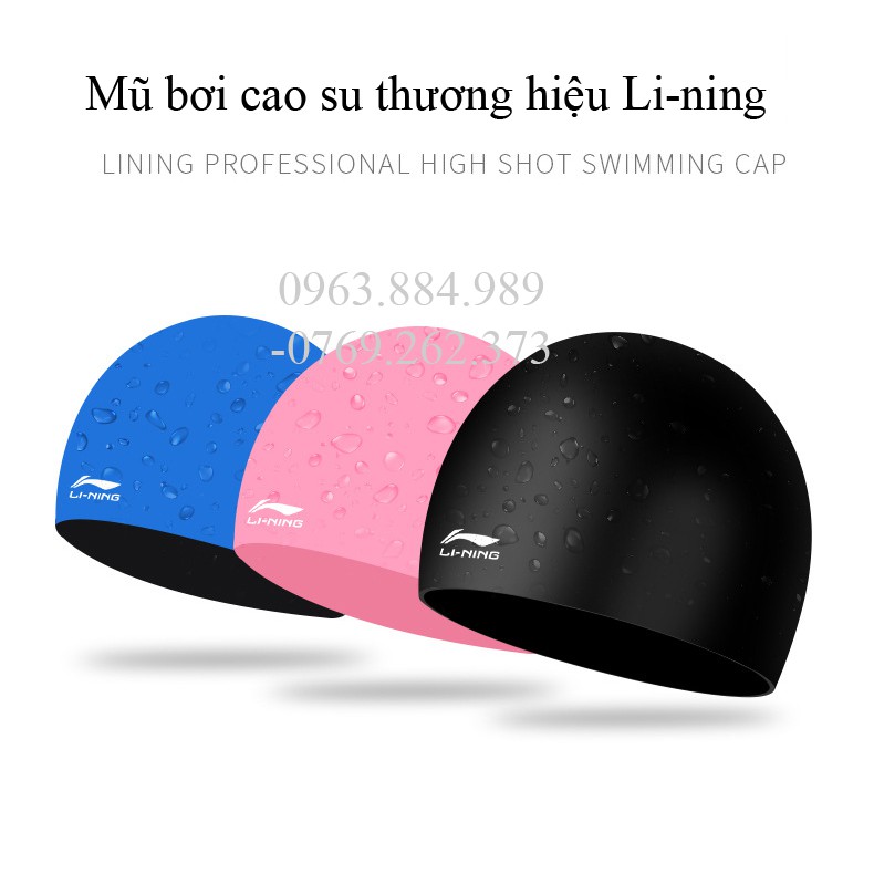 Hàng chính hãng- mũ bơi M.02 cao su cao cấp Li-Ning LXMR555 hàng unisex