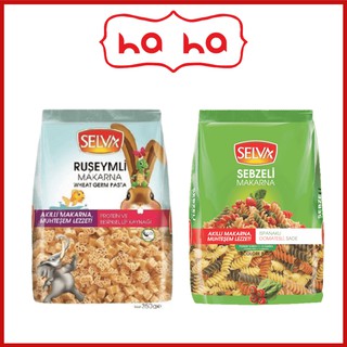 Nui mầm lúa mì/nui xoắn rau củ Selva 350g