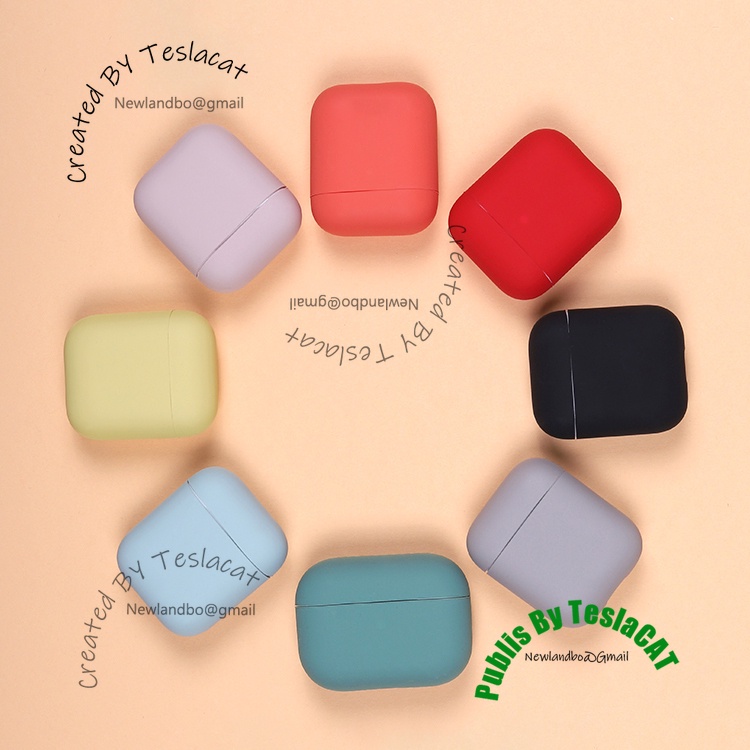 Vỏ Bảo Vệ Hộp Sạc Tai Nghe Apple Airpods Gen2 AirpodsPro H4F9Ke Bằng silicon Siêu Mỏng 19 Màu Tùy Chọn