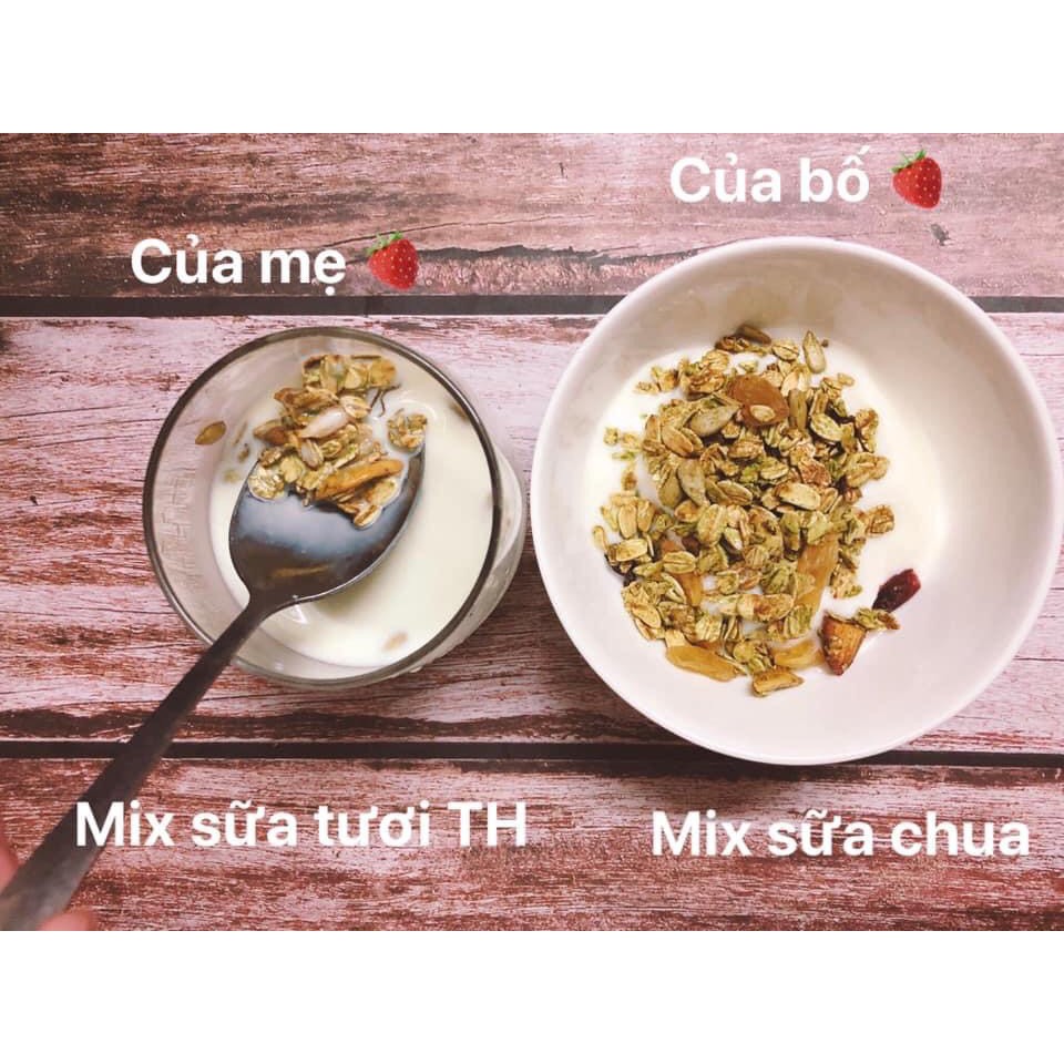 Ngũ cốc dinh dưỡng Không đường ăn liền Granola nhiều hạt dành cho người tiểu đường Healthy Mix vị 500gr - Natural Meal