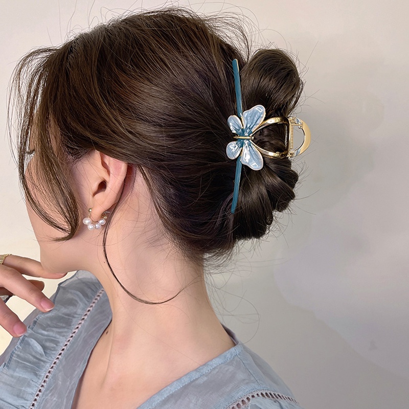 Kẹp Tóc Kim Loại Tráng Men Nhiều Màu Hình Bướm Phong Cách Hàn Quốc Dành Cho Bé Gái