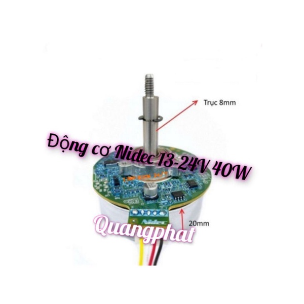 Động cơ không chổi than - Động cơ BLDC chế quạt Nidec 13- 24V 40W [Hoàn toàn mới ]