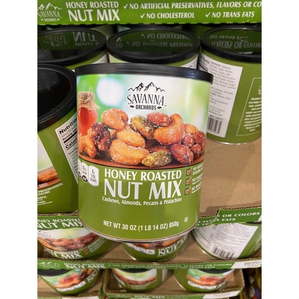 HẠT HỖN HỢP TẨM MẬT ONG Gourmet Honey Roasted Nut Mix 850g Mỹ