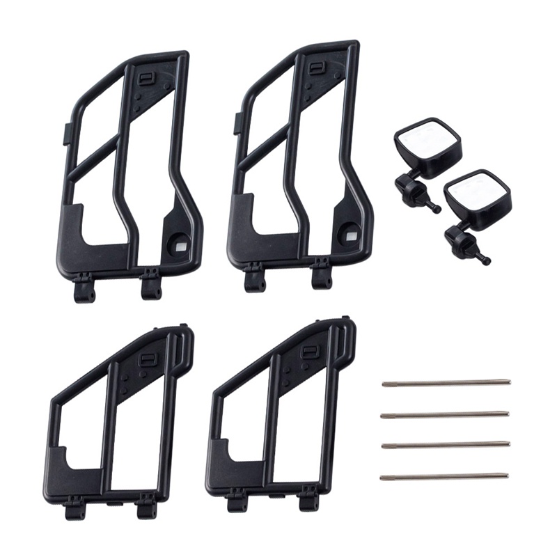 JEEP Bộ gương chiếu hậu và ống nhựa cứng cho xe điều khiển từ xa Axial SCX10 90046 tỉ lệ 1:10