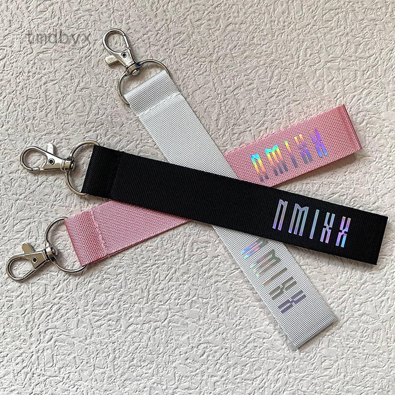 Tmdbyx Móc Khóa Dây Đeo Điện Thoại Bằng Nilon Màu Laser In Tên Nhóm Nhạc Kpop NMIXX