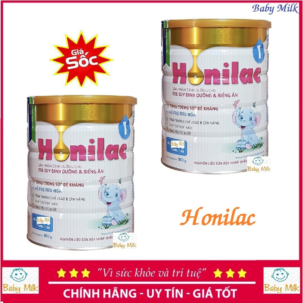 Combo 2 lon sữa bột Honilac 1 (900g)