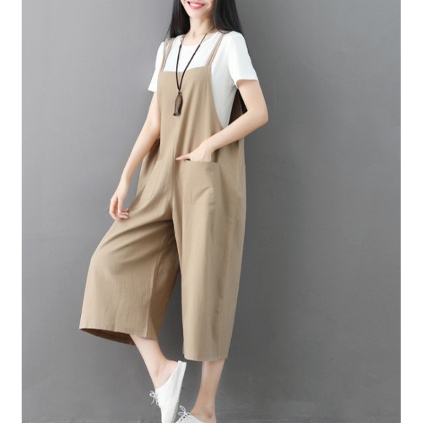 G1020 Quần yếm big size freesize ống rộng thoải mái kiểu dáng năng động khỏe khoắn | BigBuy360 - bigbuy360.vn