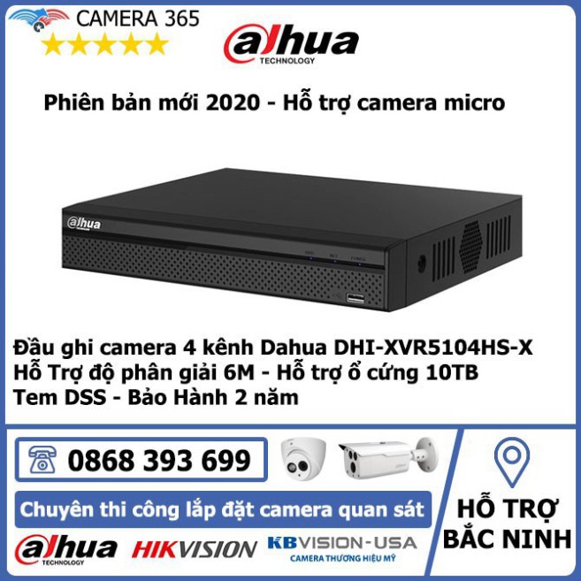 NJI Đầu Ghi Hình Dahua 5104hs XVR5104 XVR5104HS X1 - Tem DSS BH 24 Tháng 4 V071