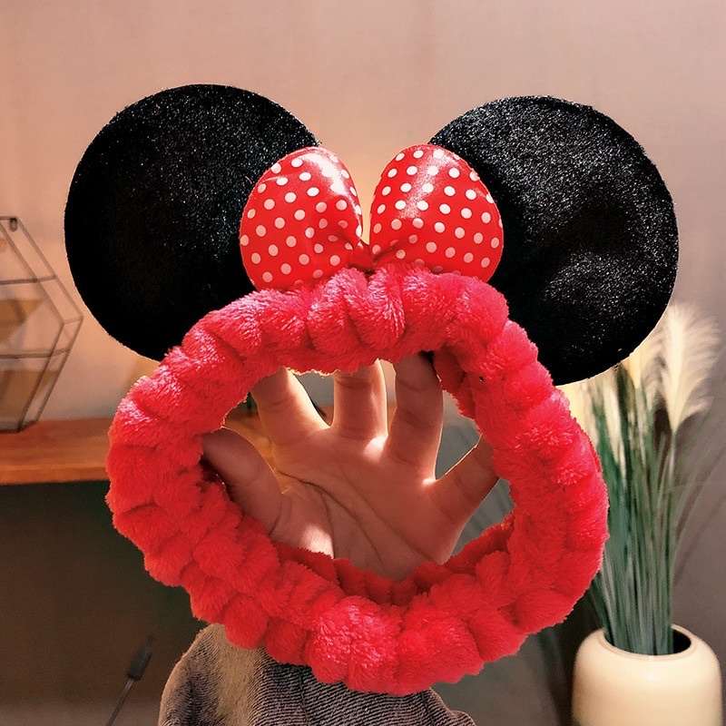 Băng đô rửa mặt mickey cute chấm bi cute dành cho nữ