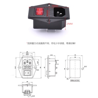 1pcs Ac-01A Ac Power Socket 10a 250v