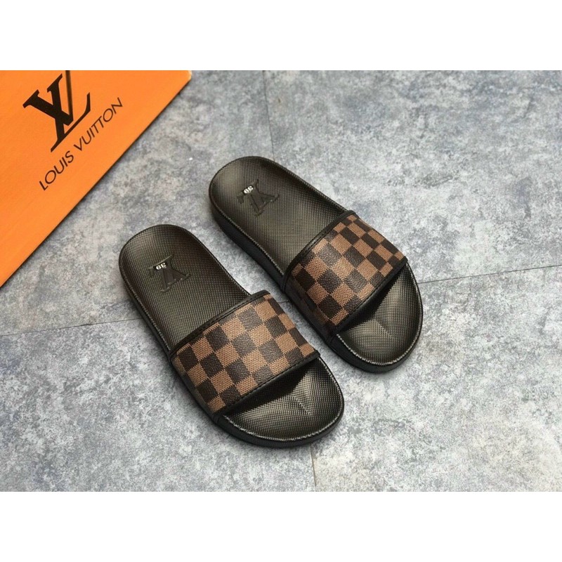Dép Nam LV  ô vuông có 2 màu full size 38-43