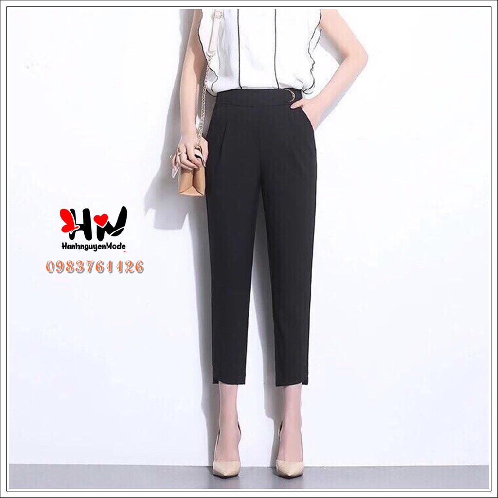 Quần baggy nữ khuyên chữ D cao cấp, quần vải nữ công sở chất Vitex dày dặn, form dáng chuẩn | BigBuy360 - bigbuy360.vn