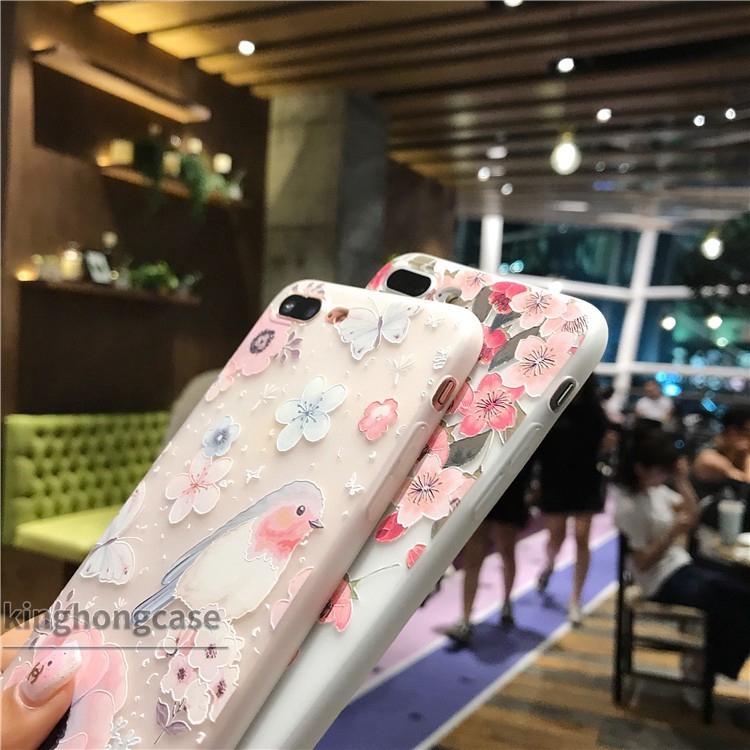 Ốp điện thoại mềm họa tiết hoa xinh xắn cho iPhone 11 X XS 6 6S 7 8 6Plus 6SPlus 7Plus 8Plus iPhone SE 2020