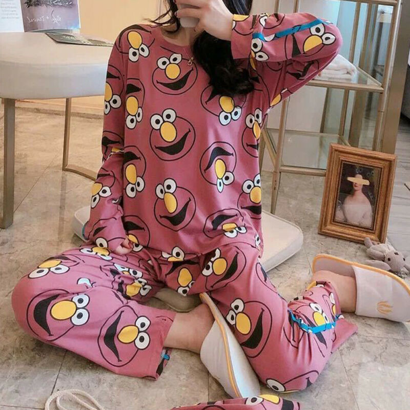 Bộ đồ ngủ dáng rộng tay dài cỡ lớn xinh xắn