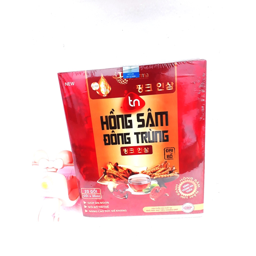 Siro HỒNG SÂM ĐÔNG TRÙNG, giúp hỗ trợ tăng cường sức khỏe, giảm mệt mỏi
