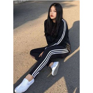 Quần Thể Thao 3 Sọc Nữ Chất Cotton Loại Dầy Đẹp