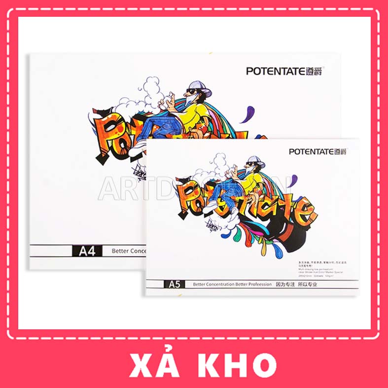 [ARTDOOR] Sổ vẽ Marker POTENTATE Pad 120gsm