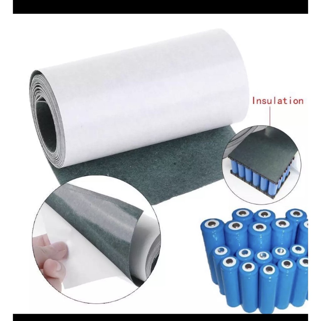 Giấy dán cách điện, cách nhiệt đóng cell pin 18650 dài 1m rộng 65mm