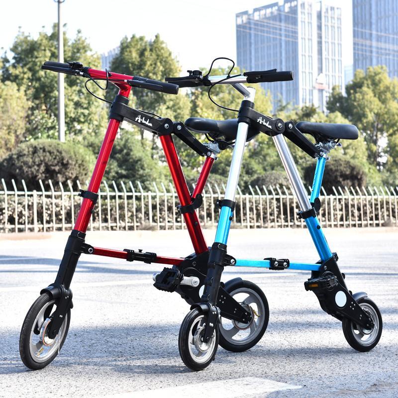 【xe đạp】Nhà máy bán trực tiếp Xe đạp gấp 8 inch / 10 inch dành cho nam và nữ Xe đạp gấp mini dành cho người lớn trẻ em x