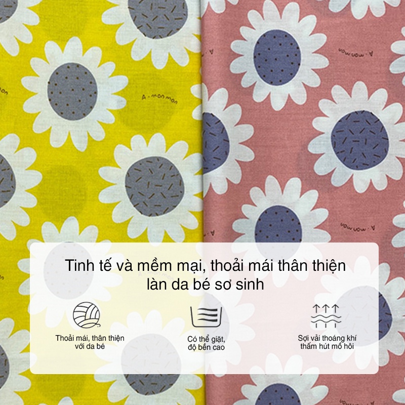 Nón rộng vành PocoHome bé gái 0-1 tuổi,mũ tai bèo COTTON tự nhiên thoáng khí, mềm mát cho bé đội Hè phong cách dễ thương