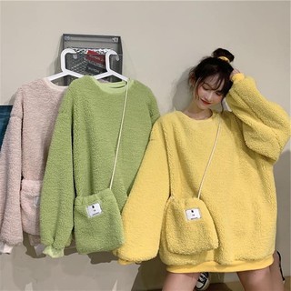 Áo hoodie lông Pastel