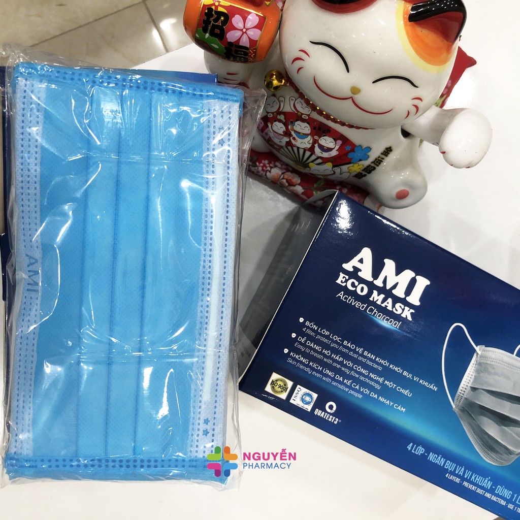 [HÀNG CÔNG TY] Khẩu trang y tế AMI - 4 lớp kháng khuẩn, ngăn khói bụi, vi khuẩn