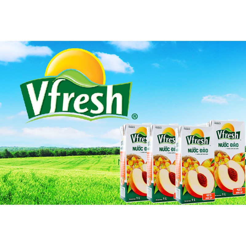 Nước đào VFresh Hộp 1L