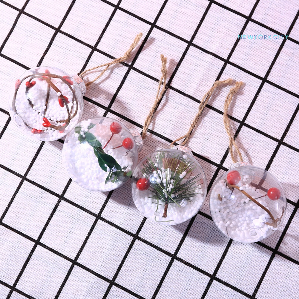 Quả Bóng Trong Suốt Treo Trang Trí Cây Thông Giáng Sinh