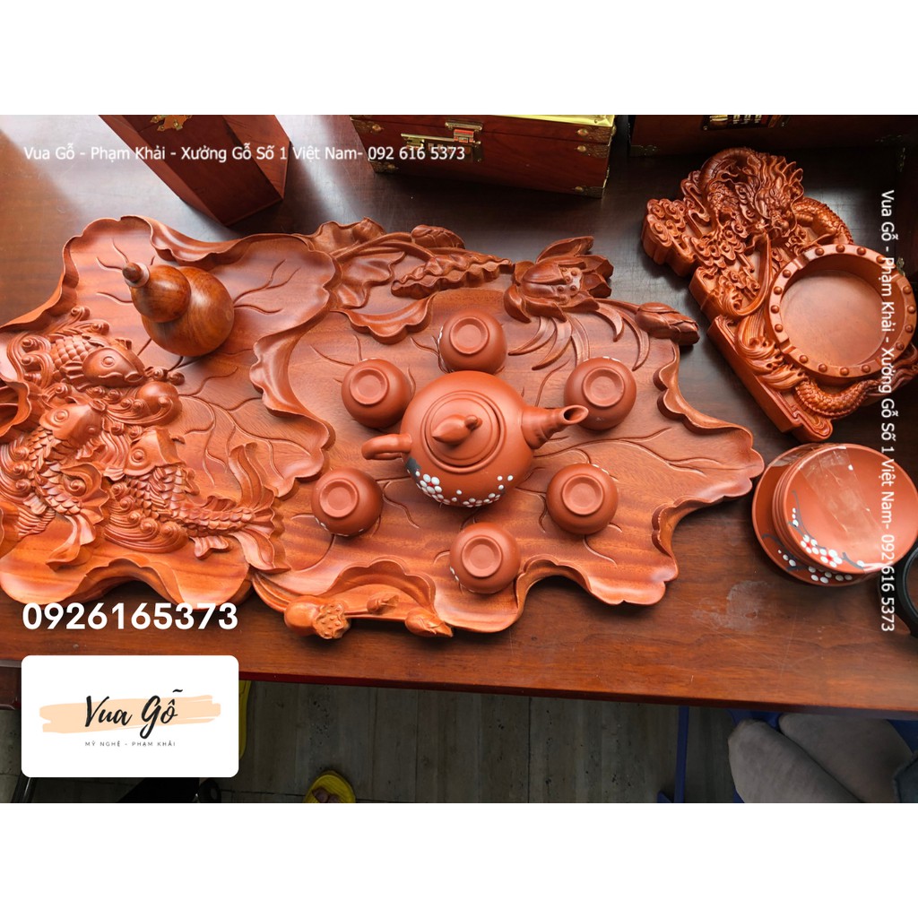 [Xả Kho] Khay trà gỗ Nguyên Khối gỗ gõ cao cấp - Vua Gỗ - Phạm Khải | BigBuy360 - bigbuy360.vn