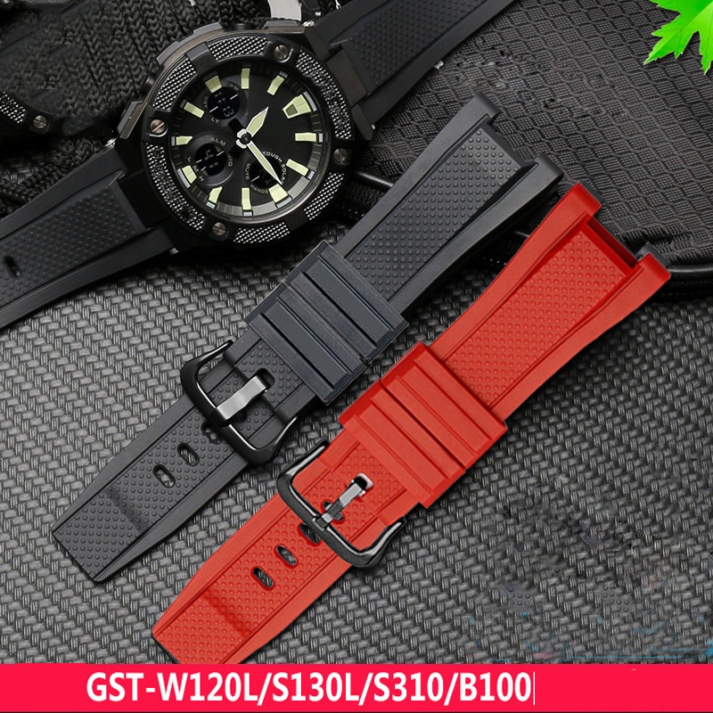 Dây Đeo Silicon Chống Rơi Thay Thế Cho Đồng Hồ casio g-shock gst-210 / w300 / s100 / s110 / 400g / b100