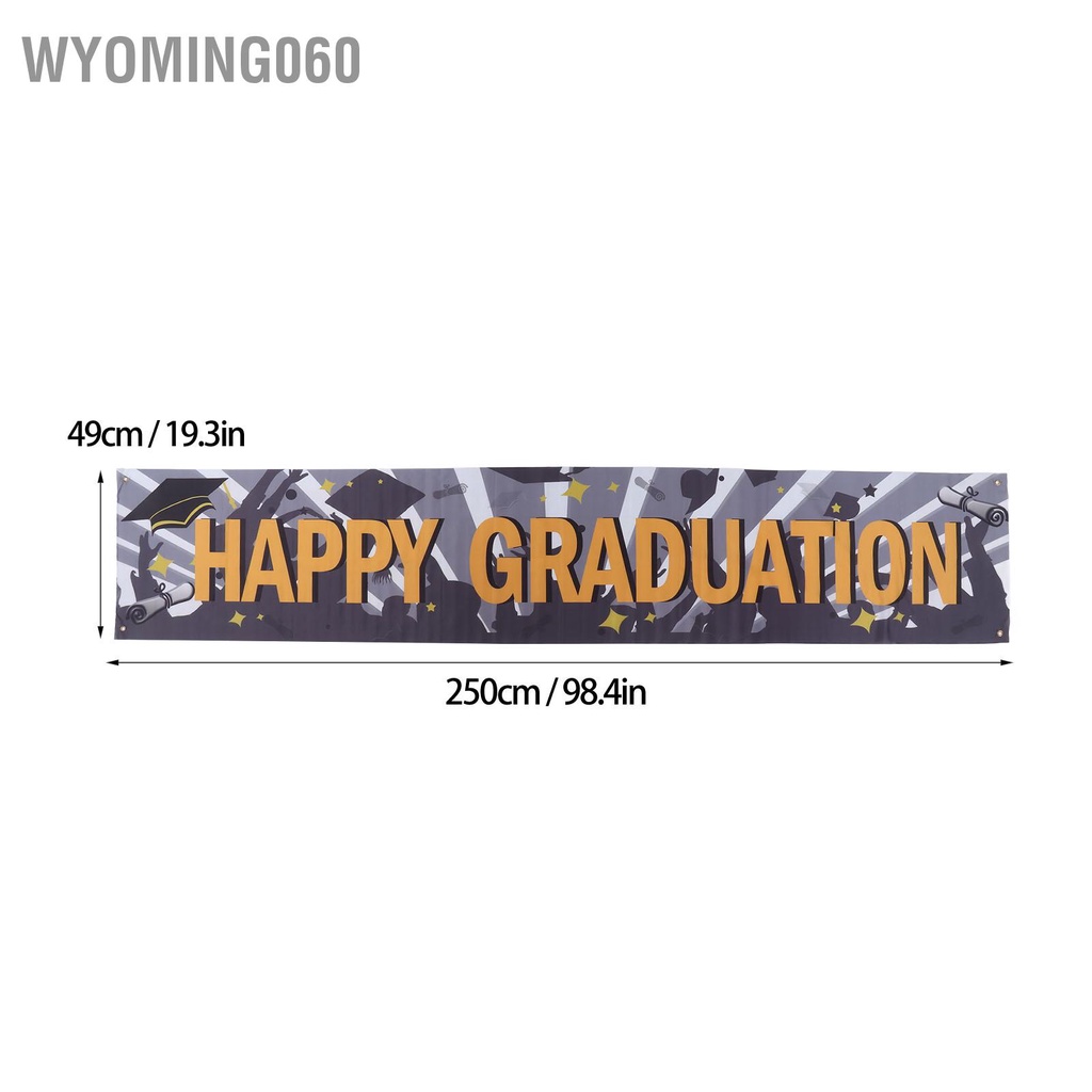 Wyoming060 Biểu ngữ tốt nghiệp Tốt Chúc mừng phông nền Trang trí ký hiệu cho trường đại học Trung phổ thông cơ sở