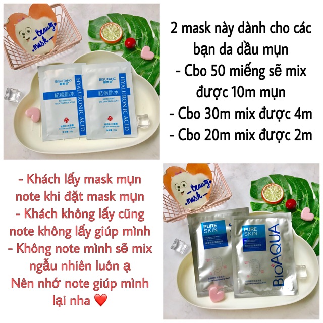 Combo 50m mặt nạ cao cấp nội địa Trung (xem/ đọc kĩ thông tin chi tiết )